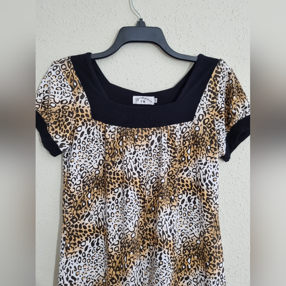 Romance FM Women's Dress Leopard Print Mini. Size S. - Picture 3 of 9